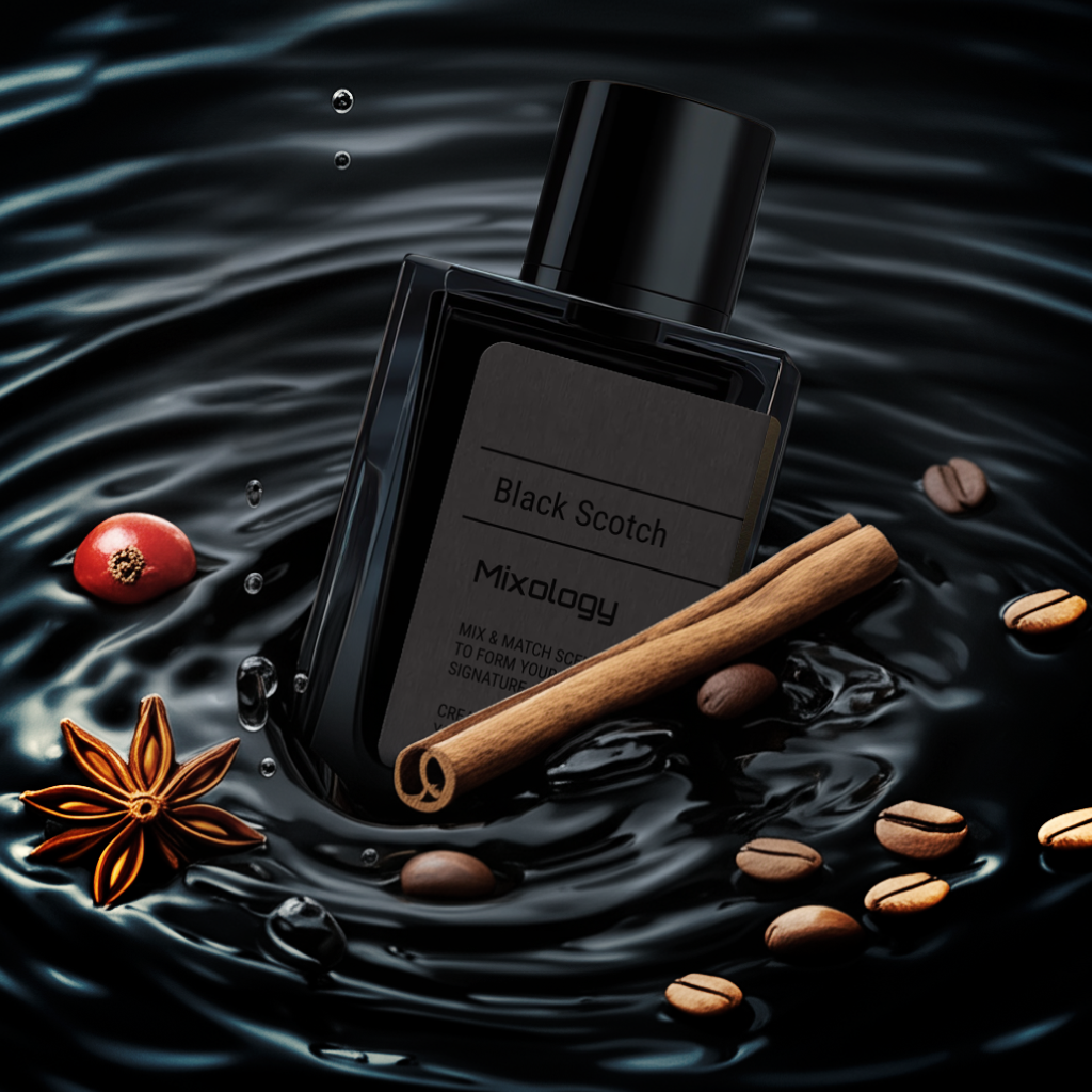 BLACK SCOTCH Mixology no.5 - A daring fusion of Black Afgano + Black Opium - Dubai Parfem Shop EU | MSTV j.d.o.o.